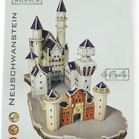 3D Puzzel Kasteel Neuschwanstein 64 Stukjes