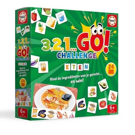 3,2,1...Go Challenge board game Food 25x25cm