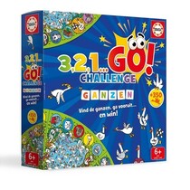 3,2,1...Go Challenge bordspel Ganzen 25x25cm