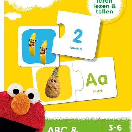 Sesamstraat 20x5x27cm ABC & 123 puzzel