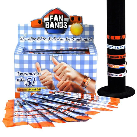 Fanbands Niederlande - Set von 5 Armbändern, Jeweils 20,5 cm - Zeigen Sie Ihren Oranje-Stolz mit Stil