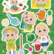 Cocomelon Healthy Food Stars Stickers - 10x20 cm