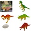 ANIMAL DINO SET+EGG - Set von 2 Dinosauriern und Eiern - Höhe 10/14 cm - Erkunde die Prähistorische Welt