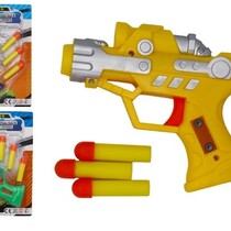 Pistole mit Schaumstoff Darts - 14 cm - 3 Farben