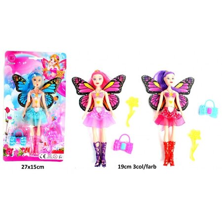 Fairy Doll 19 cm + Accessories - 3 Colors