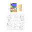 Sustainable Superhero Coloring Set A6 (14x10 cm) - Eco-Friendly Coloring Fun with Superpowers