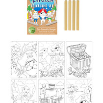 Sustainable Pirate Coloring Set A6 14x10 cm