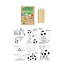 Sustainable Soccer Coloring Set A6 14x10 cm - For Environmentally Conscious Creative Soccer Fun