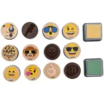 Emoji Wooden Stamp Set