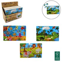 HOUTEN PUZZEL 30STUKS 15X22,5CM 3ASS