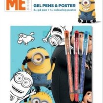 Minions poster with gel pens 4-piece