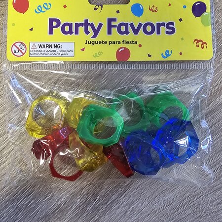 small toys - Set of 12 crystal rings