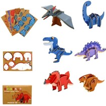 3D-Puzzle 12x8cm Dino 6sort. -FSC