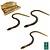 Houten slang 50cm, 3 assorti.