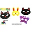 Tiermasken 19x17cm 3sort