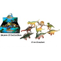 Dinosaurier 17 cm, 12 Arten, 24 im Display