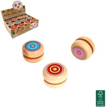 Wooden Yoyo 5cm 3ass
