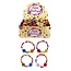 Houten armbandje smiley 16cm assorti kleuren