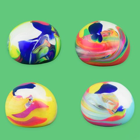 Squeeze ball marble 4ass.