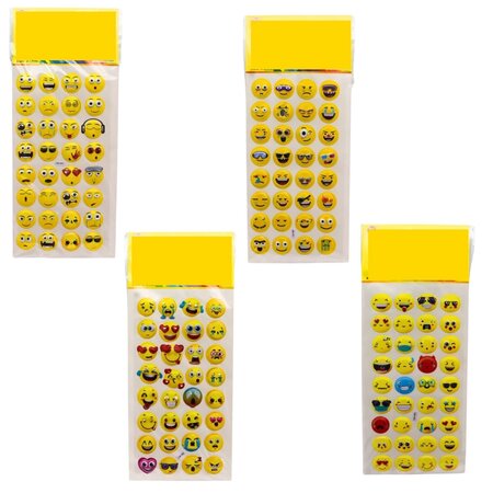 Aufkleber 3D Smiley 4fach sortiert