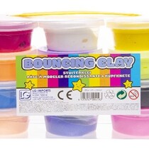 Bouncy clay Ø6.5 cm, 12 pots in case