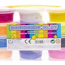 Bouncy clay Ø6.5 cm, 12 pots in case