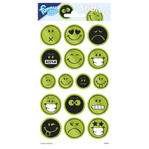 Funny Products stickersheet smiley glow in the dark 19x10cm