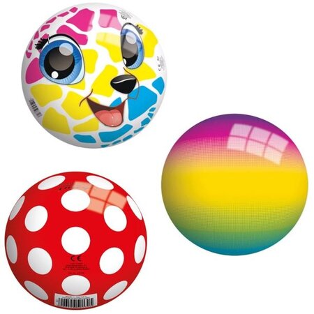 Rubber Playballs Ø13cm with Print 3 assorted