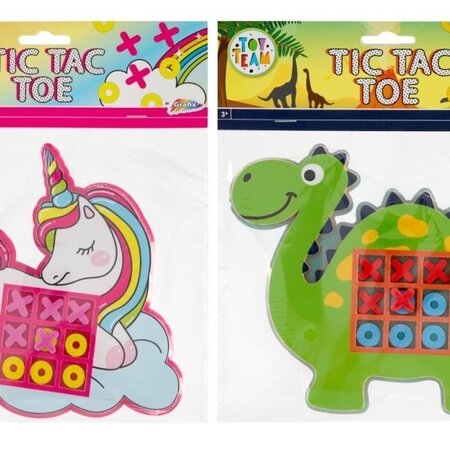 Tic tac toe Unicorn / dino 2 assorti.