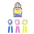 Skipping rope 3-ass. Blue/Pink/Yellow 205cm