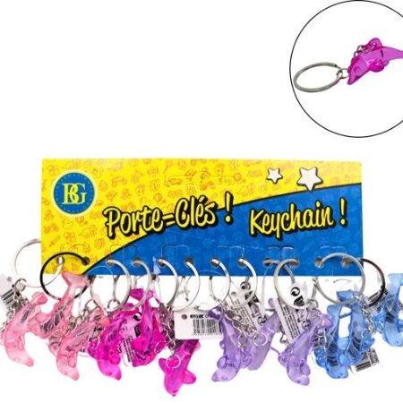 Schlüsselanhänger 4,5cm Crystal Delfin 4sort.