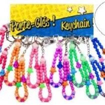Schlüsselanhänger 10cm Schmuck mit Perlen 6sort.