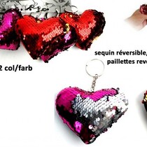 Keychain 10cm reversible sequin 10cm 2ass.