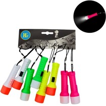 Schlüsselanhänger 9cm Taschenlampe 4sort.
