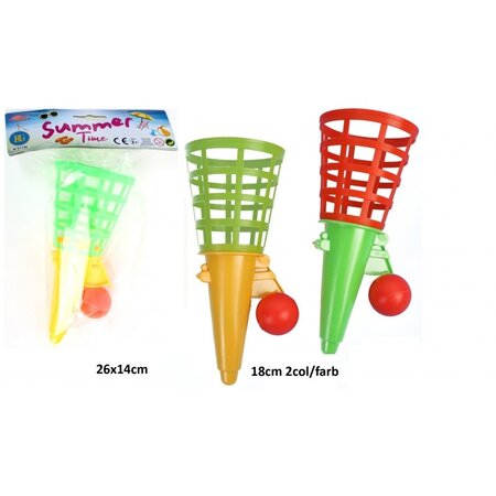 Catch ball shooter 18cm + ball 2ass.