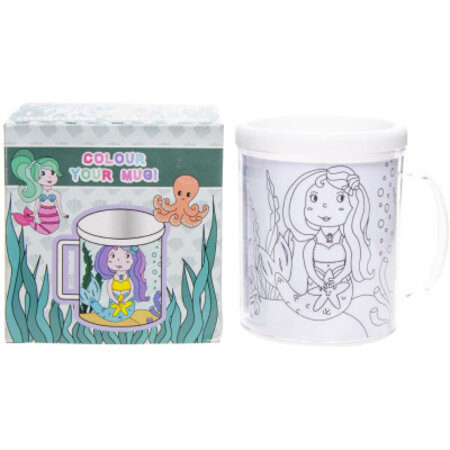 Malen Sie Ihre eigene Meerjungfrau-Tasse 10,5 x 8 x 10 cm
