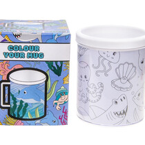 Kleur je eigen beker zeedieren 10.5X8X10CM
