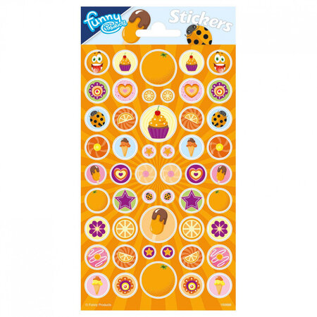 Funny Products sticker sheet orange with scent 19x10cm