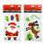 Christmas window stickers glow in the dark 2 assorted