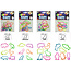 Neon ribbons 6-pack, 4-way assorted