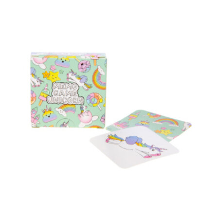 Mini memo game unicorn, 28cards, 5x5cm