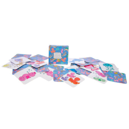 Mini memo game sea animals, 28cards, 5x5cm