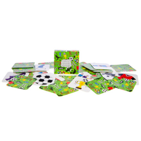 Mini memo game voetbal, 28cards, 5x5cm