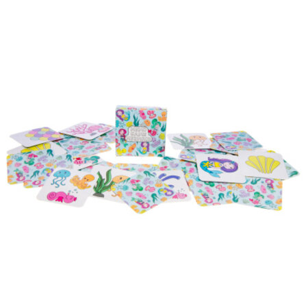 Mini memo game mermaid, 28cards, 5x5cm