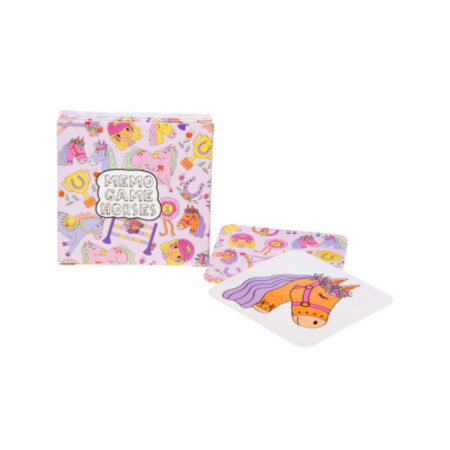 Mini memo game horses, 28cards, 5x5cm