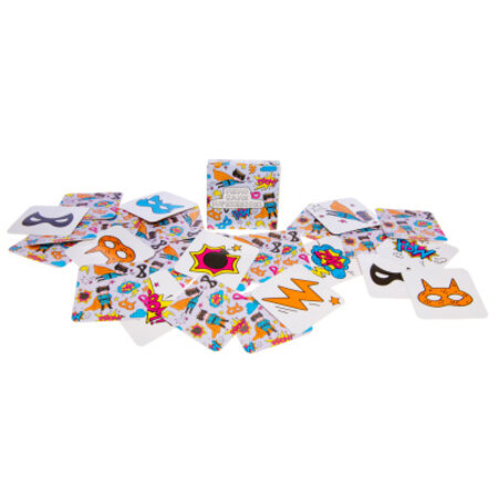 Mini memo game superhero, 28cards, 5x5cm
