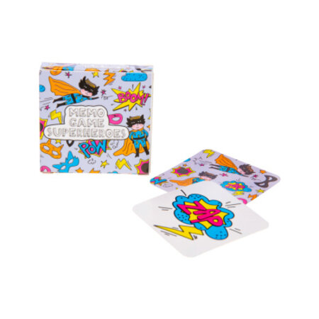 Mini memo game superhero, 28cards, 5x5cm