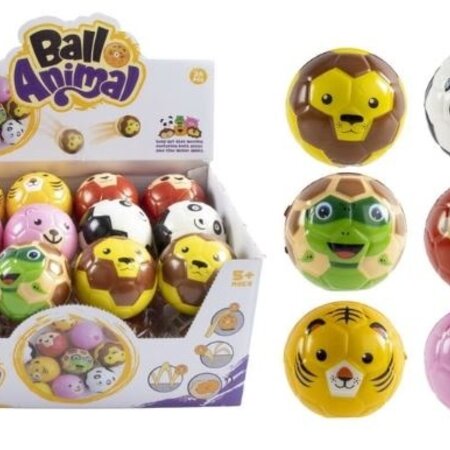 Animal balls 6cm soft 24 in display