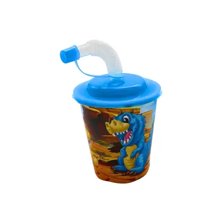 3D Drinking Cup with Lid and Straw - Wild Animals