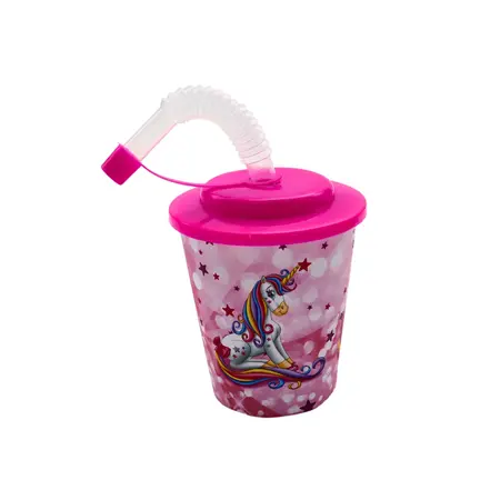3D Drinking Cup with Lid and Straw - Wild Animals